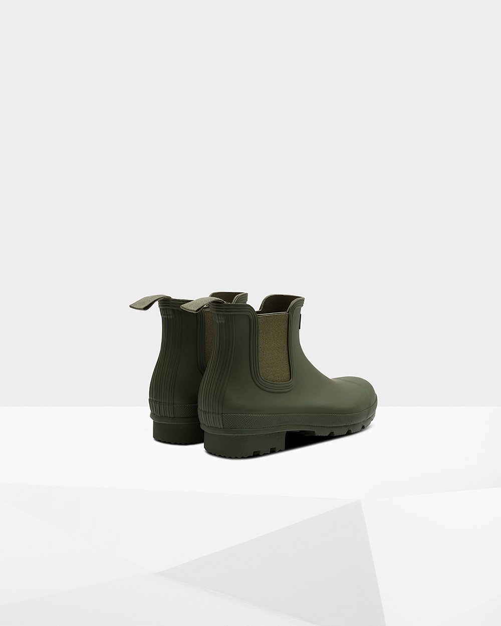 Mens Hunter Original - Chelsea Boots Dark Olive - 0825-CSMWR